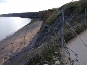 Point du Huc, Normandië. Niet het stukje strand waar we voetbalden. 